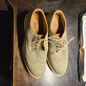Johnston & Murphy TruFoam Knit Oxfords – Men’s 10.5M – Olive/Tan – Lightweight C